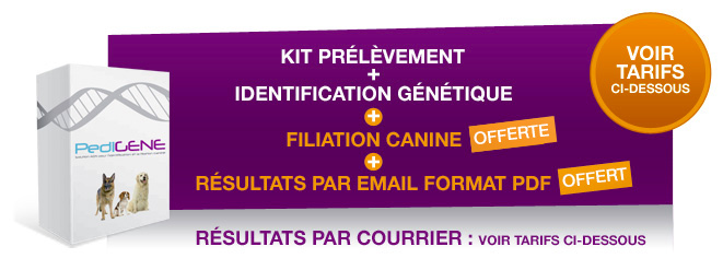PediGENE - Tarifs kit de prélèvement PediGENE - Tarifs kit de prélèvement